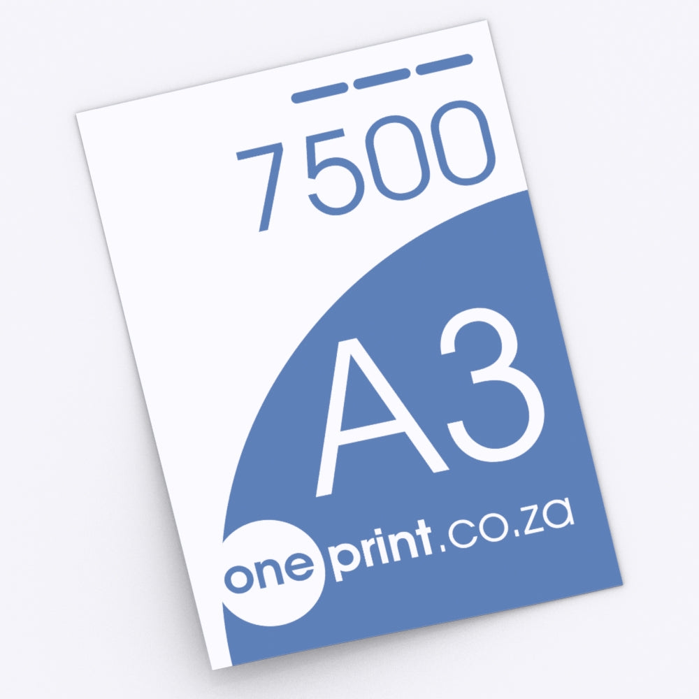 7500 x A3. Printed both Sides