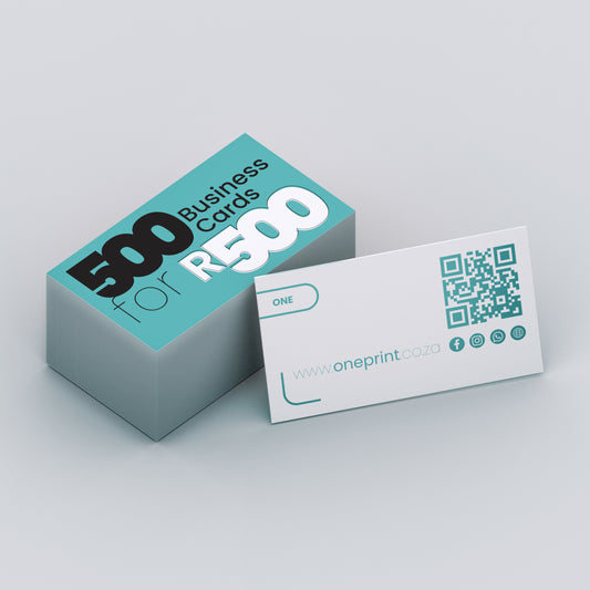 500 x Business Cards. Printed both Sides