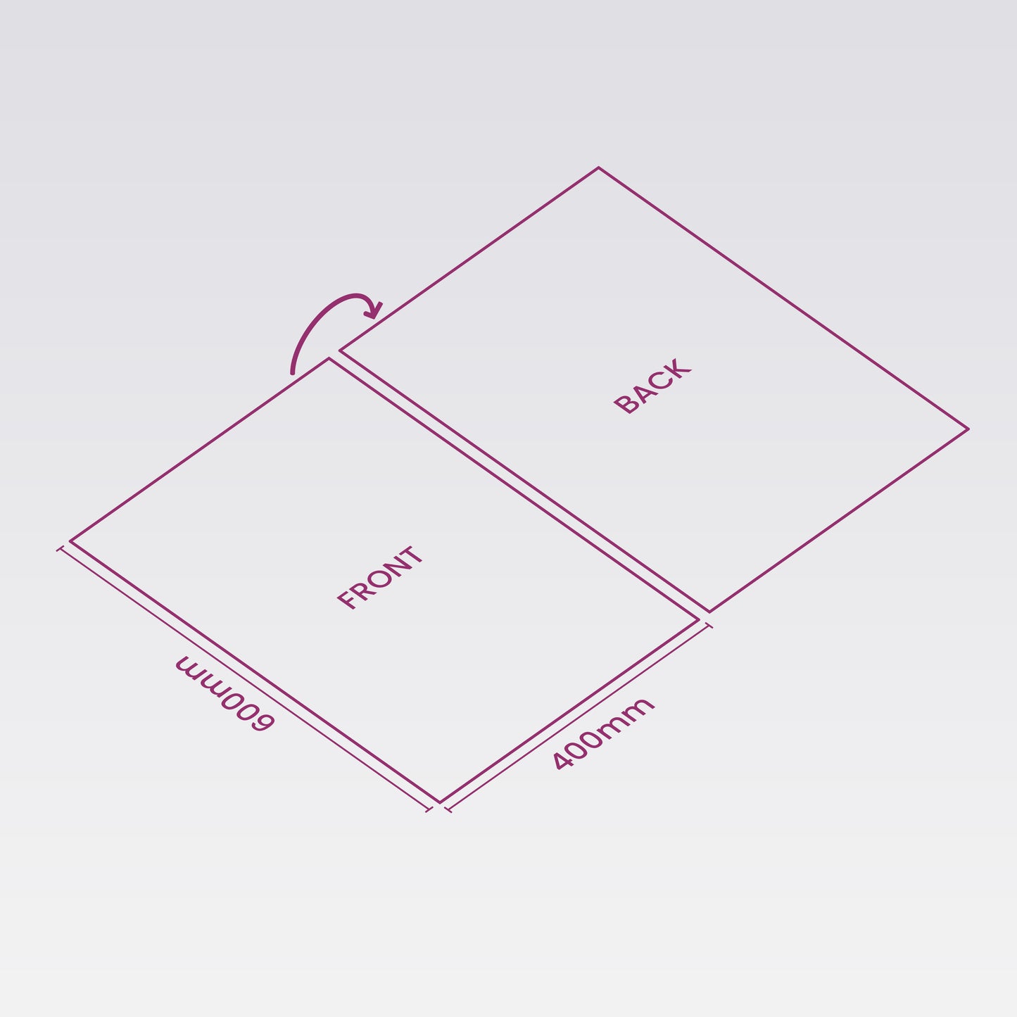 3mm Correx Board, printed both sides, 400x600mm