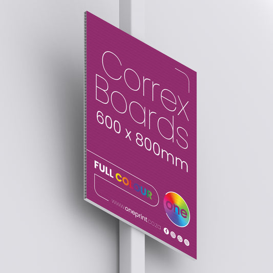3mm Correx Board, printed 1 side, 600x800mm