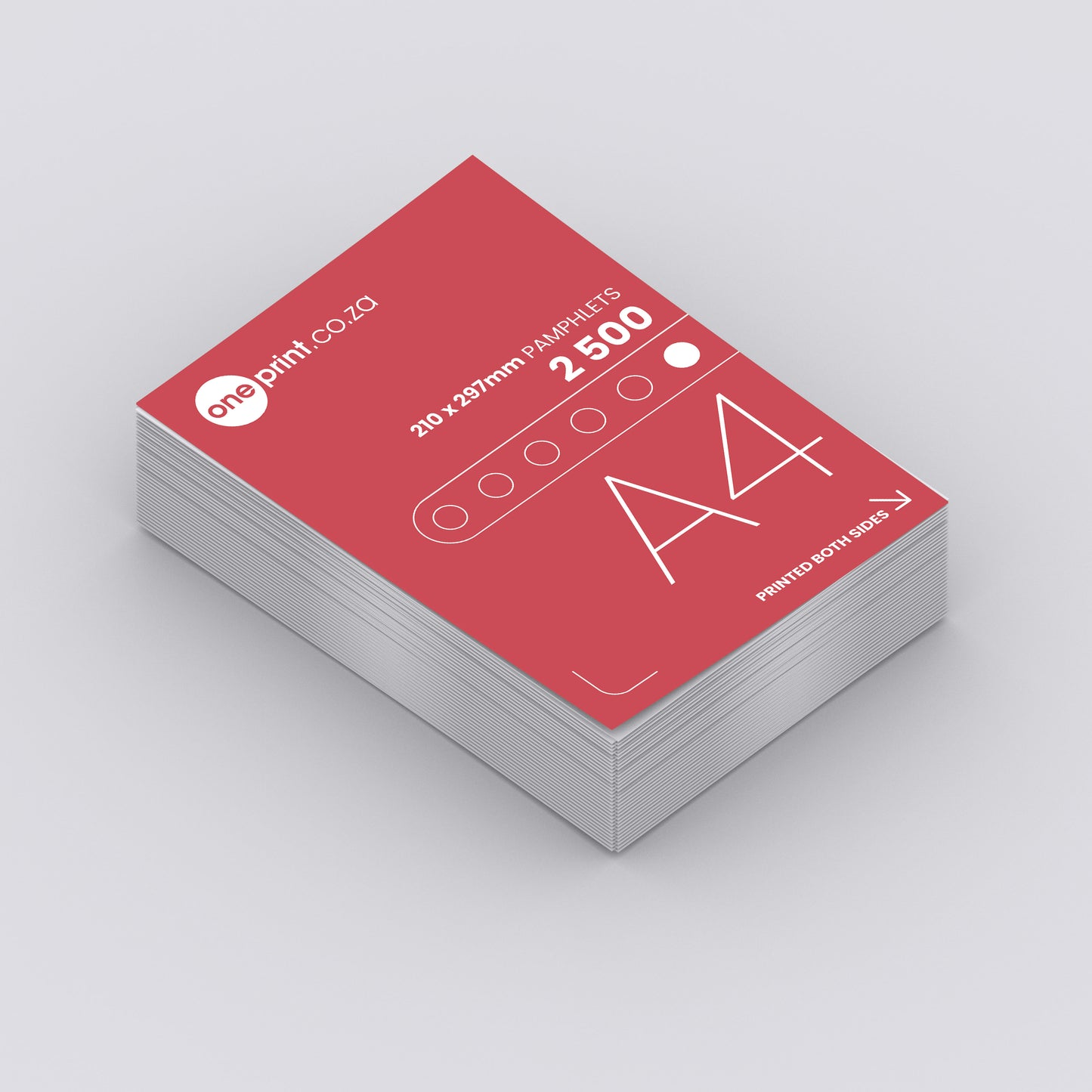 2500 x A4. Printed both Sides