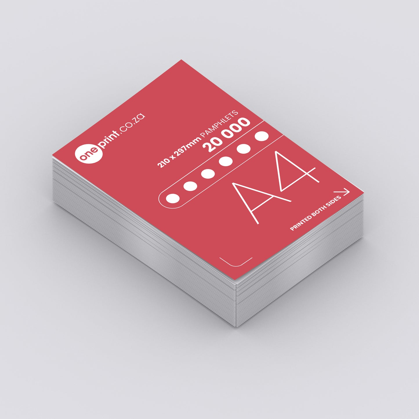 20000 x A4. Printed both Sides