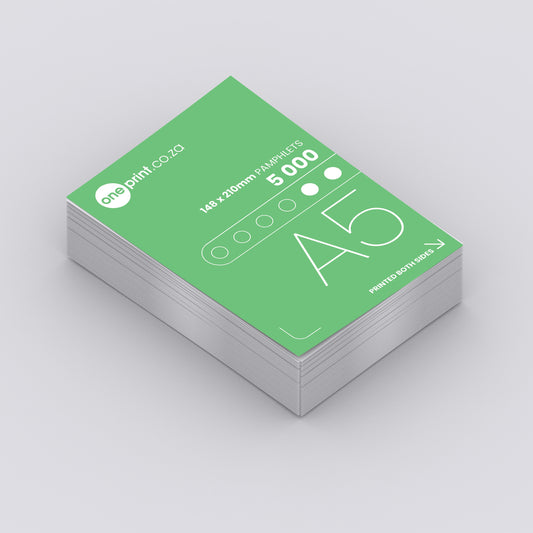 5000 x A5. Printed both Sides