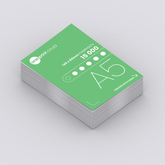 15000 x A5. Printed both Sides