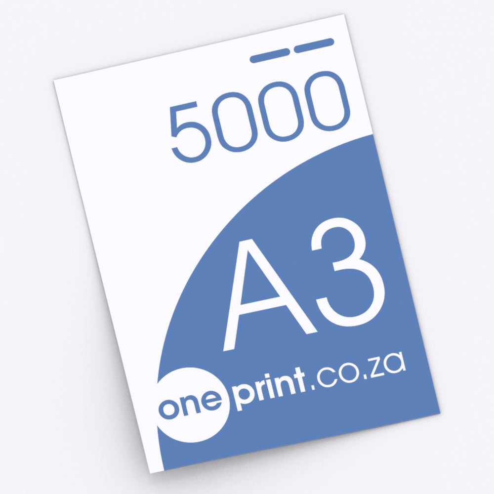 5000 x A3. Printed both Sides