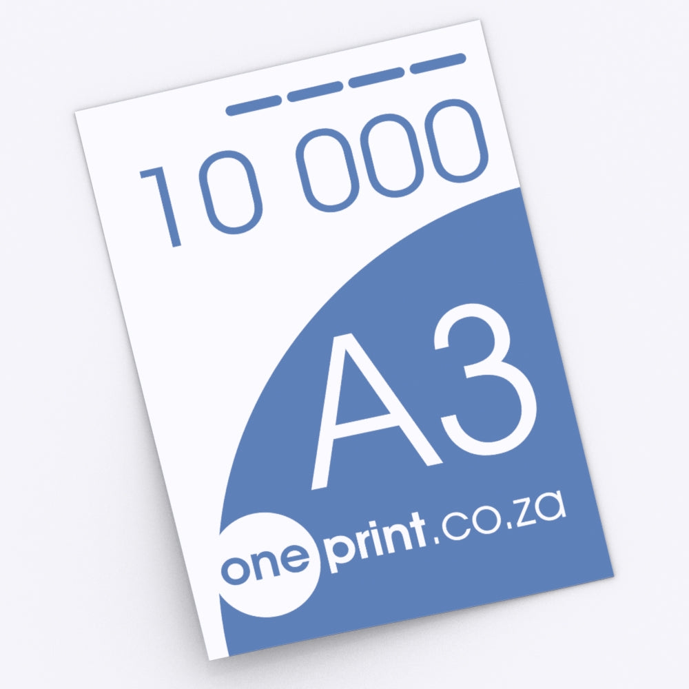 10000 x A3. Printed both Sides