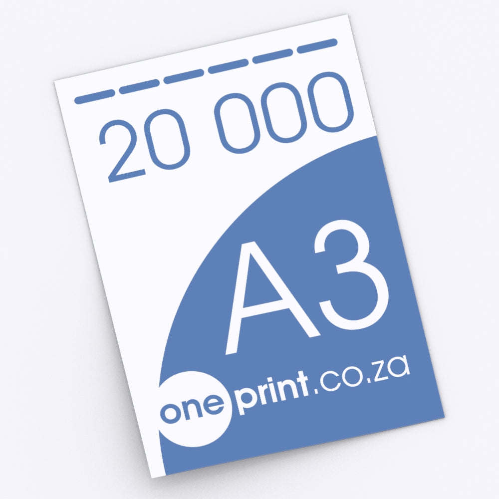 20000 x A3. Printed both Sides