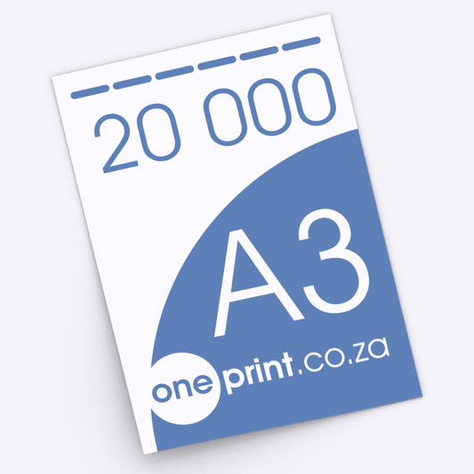 20000 x A3. Printed both Sides