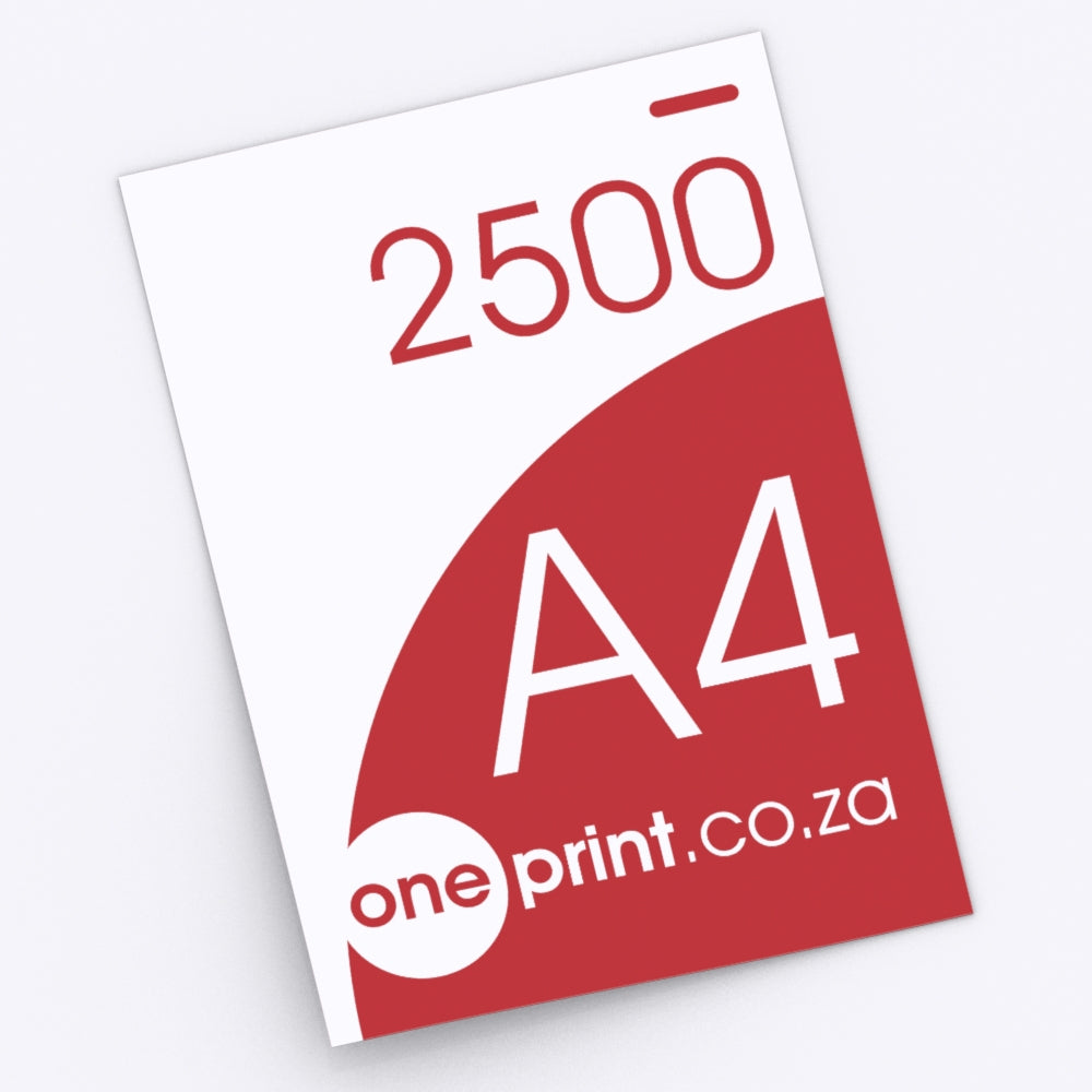 2500 x A4. Printed both Sides