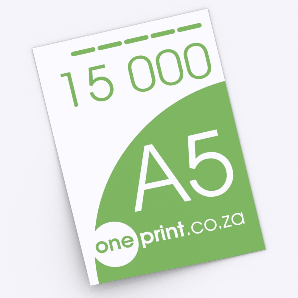 15000 x A5. Printed both Sides